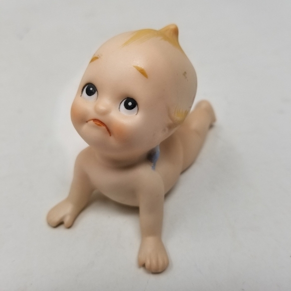 Vintage Kewpie Doll Figurine Lefton Japan Sad Face Baby Bisque Porcelain 60s - Picture 9 of 9